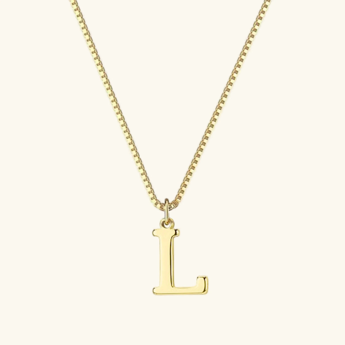 [Royal&Vicky]Therese Letter Initial Gold Necklace