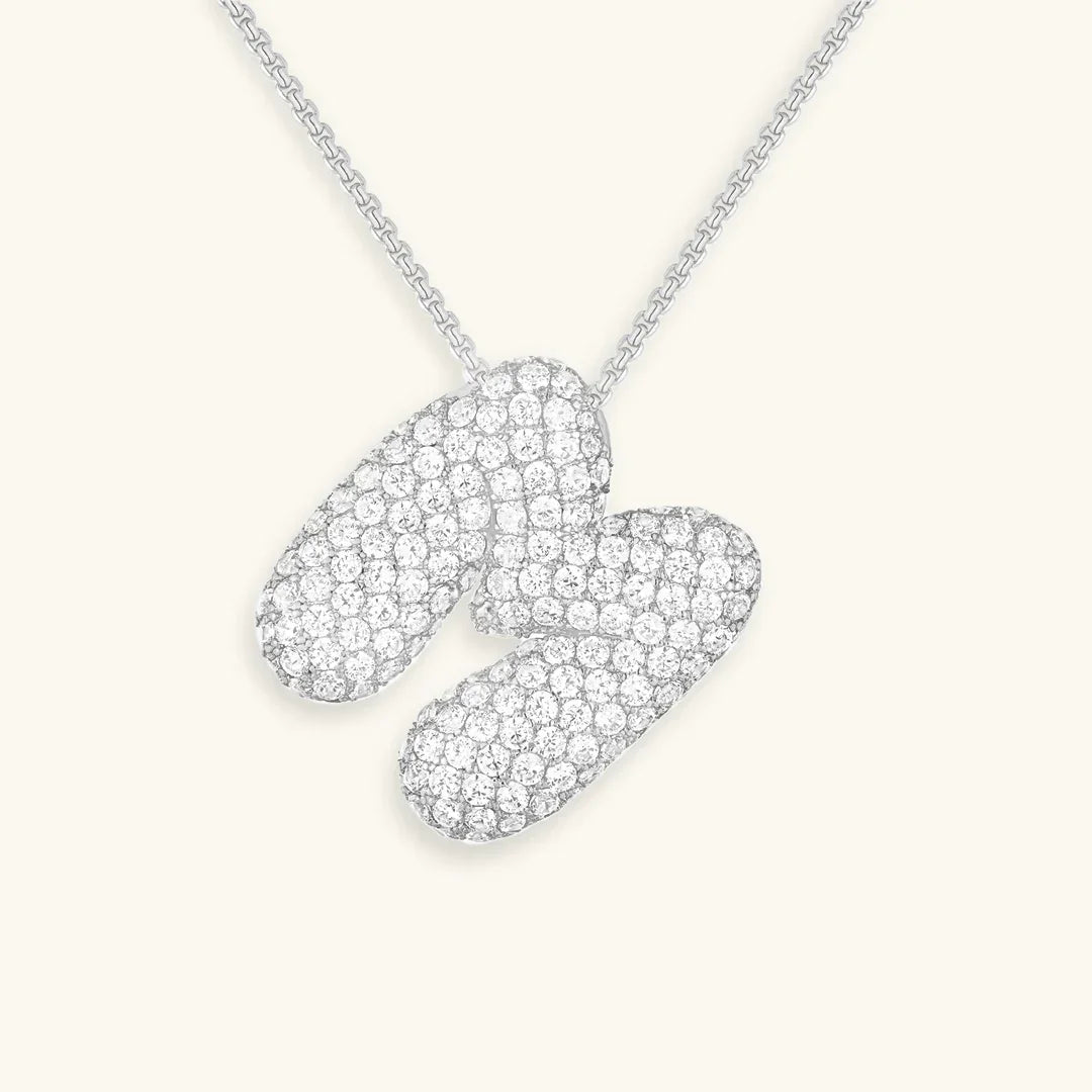 [Royal&Vicky]バブルイニシャルダイヤモンドネックレス