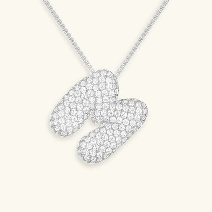 [Royal&Vicky]バブルイニシャルダイヤモンドネックレス