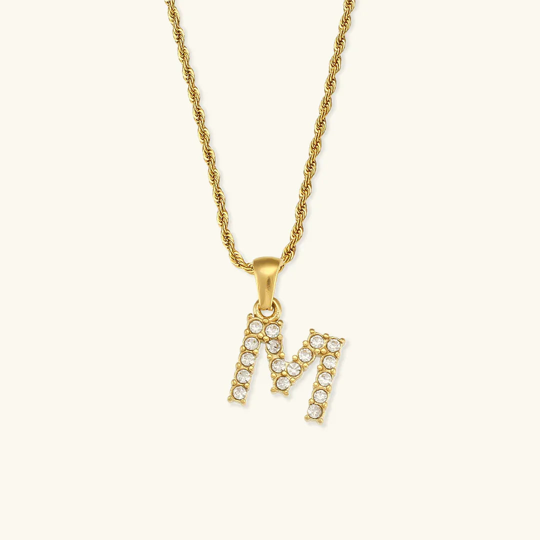 [Royal&Vicky]Maeve Buchstaben Initial Diamant Halskette