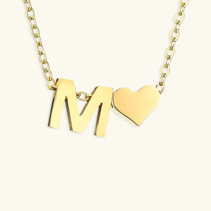 [Royal&Vicky]Ria Initial Letter Gold Necklace