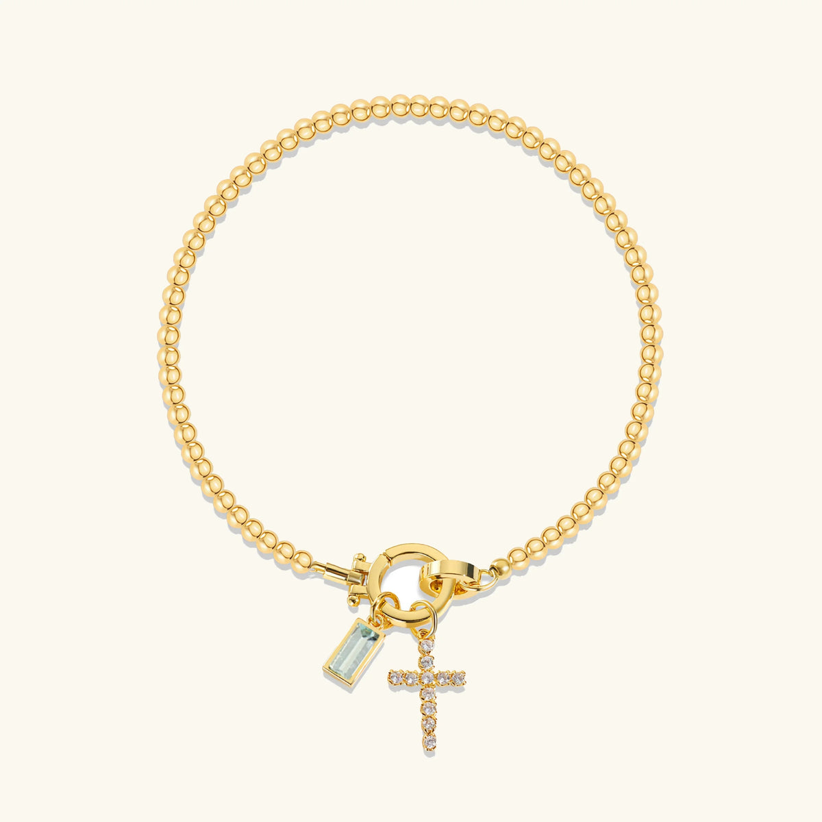 [Royal&Vicky]Amalia Geburtsstein Kreuz Armband