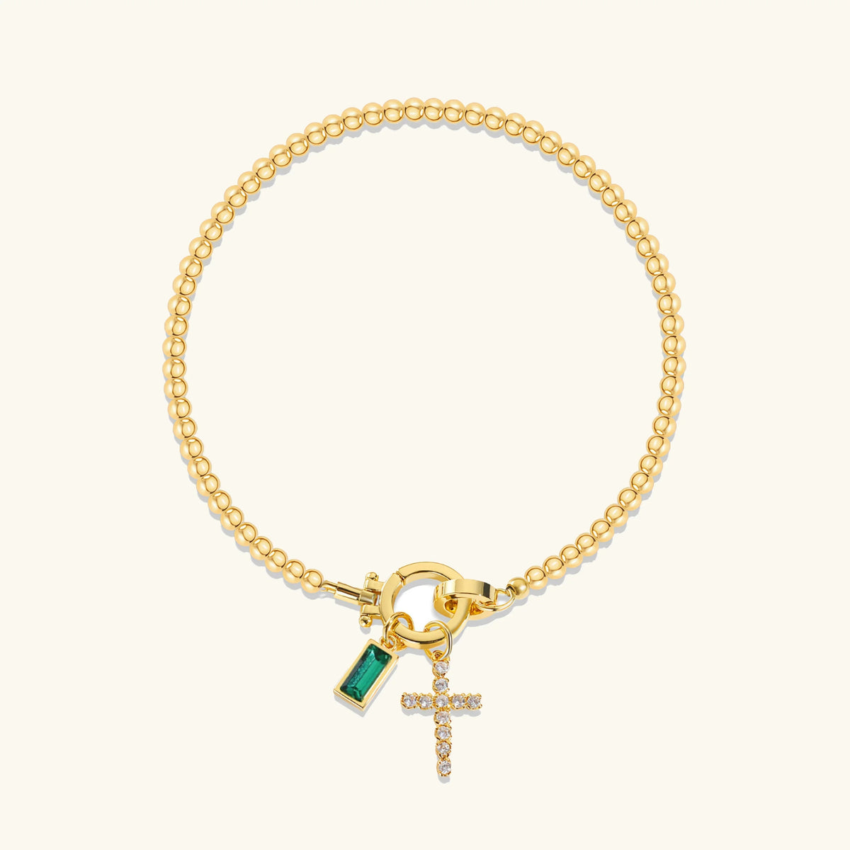 [Royal&Vicky]Amalia Geburtsstein Kreuz Armband
