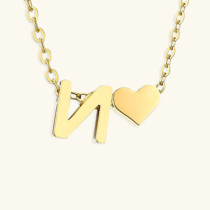 [Royal&Vicky]Ria Initial Letter Gold Necklace