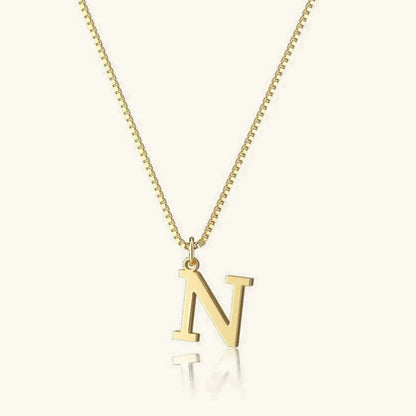 [Royal&Vicky]Therese Letter Initial Gold Necklace