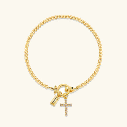 [Royal&Vicky]Amalia Geburtsstein Kreuz Armband