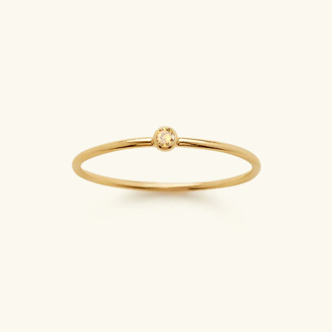 [Royal&Vicky]Amelia Birthstone Stacker Ring