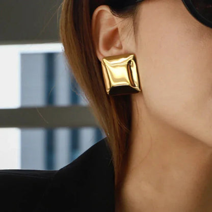 [Royal&Vicky]Fischer Chunky Pillow Earrings