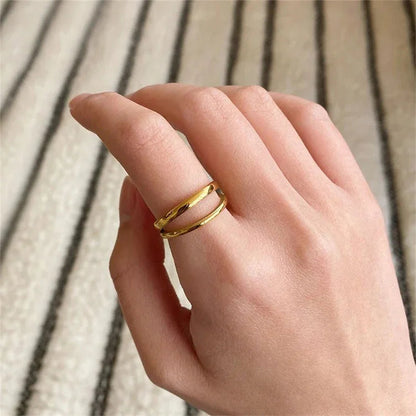 [Royal&Vicky]Olivia Geschichteter Goldring