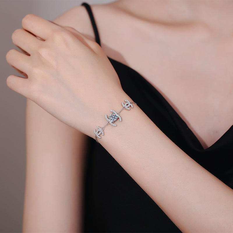 [Royal&Vicky]CLASSIC INTERLOCKING MOISSANITE BRACELET