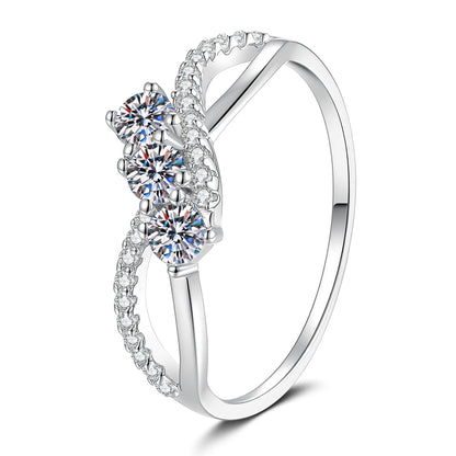 [Royal&Vicky]INTERTWINING LOVE MOISSANITE RING