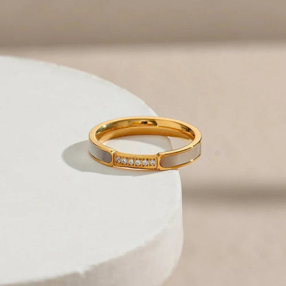 [Royal&Vicky]Gabrielle Goldring mit Diamant-Imitat