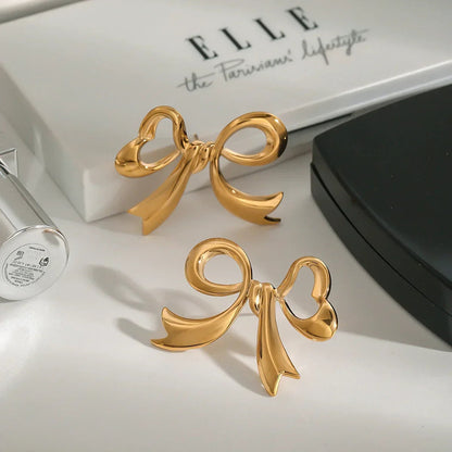 [Royal&Vicky]Carissa Gold Fliege Ohrringe