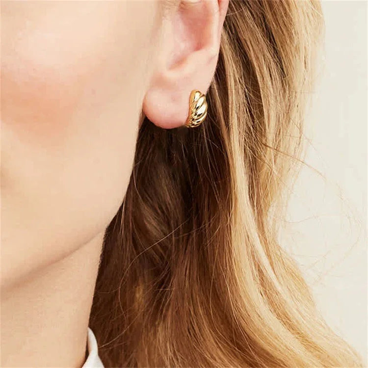 [Royal&Vicky]クロワッサンハギーピアス