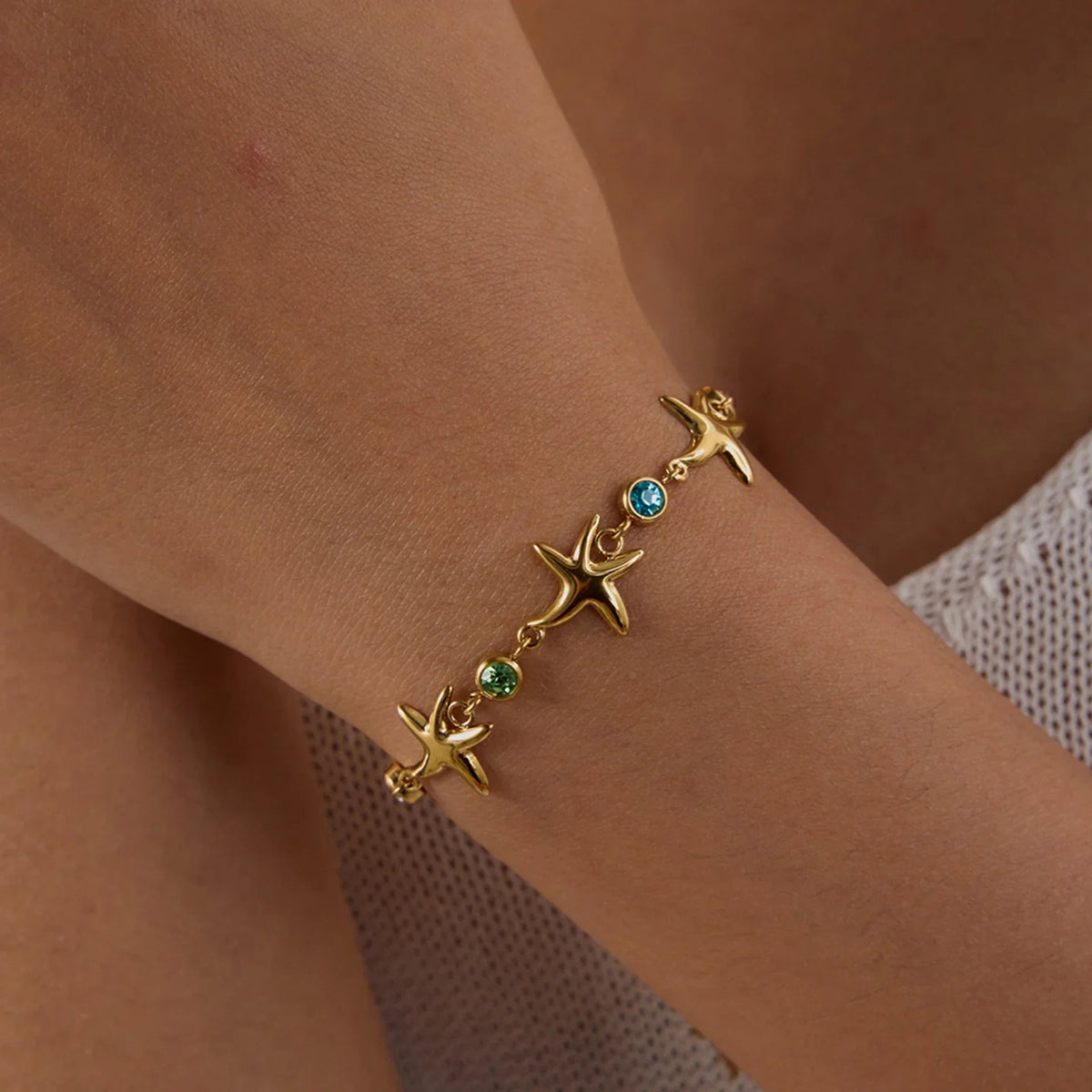 [Royal&Vicky]Kristine Golden Starfish Bracelet