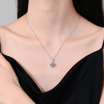 [Royal&Vicky]CLASSIC CLOVER MOISSANITE PENDANT NECKLACE