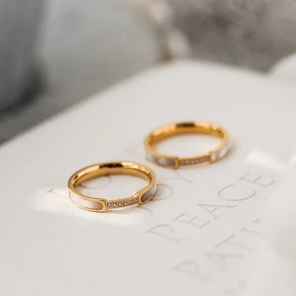 [Royal&Vicky]Gabrielle Goldring mit Diamant-Imitat