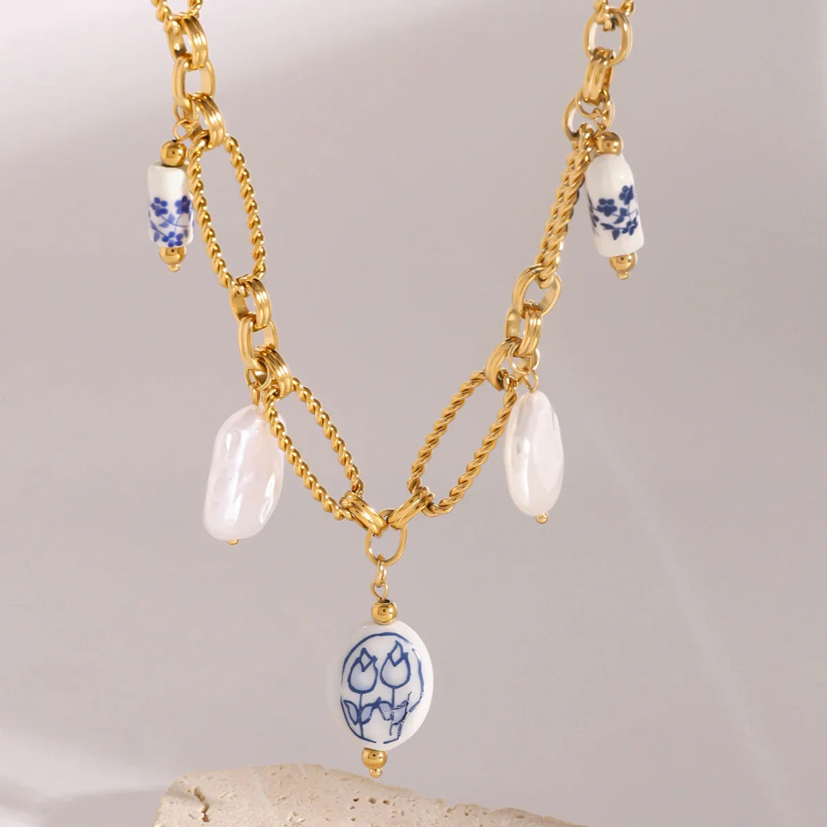 [Royal&Vicky]Cerulean Süßwasserperlenkette