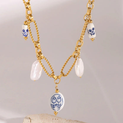 [Royal&Vicky]Cerulean Süßwasserperlenkette