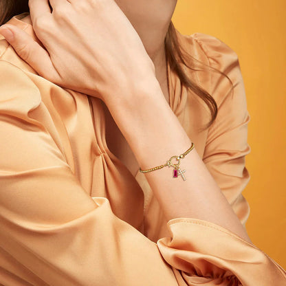 [Royal&Vicky]Amalia Geburtsstein Kreuz Armband