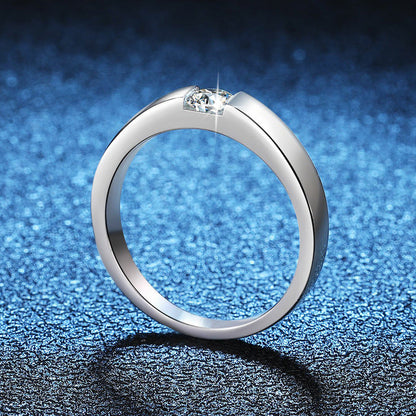 [Royal&Vicky]SLEEK MINIMALIST COUPLE'S MOISSANITE RING