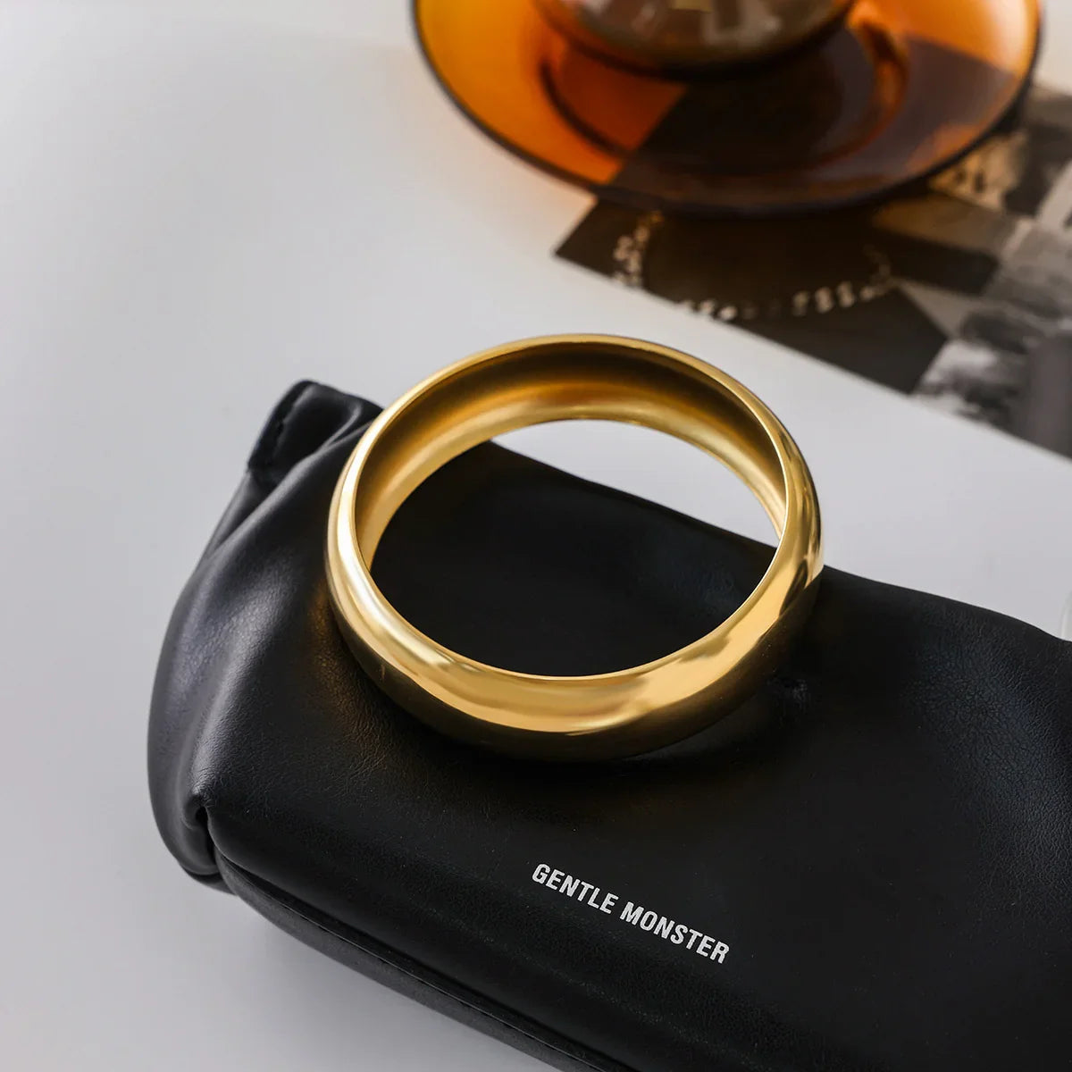 [Royal&Vicky]Maelis Smooth Gold Bangle