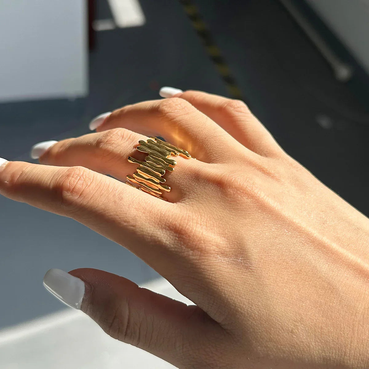 [Royal&Vicky]Zoella Abstract Gold Ring