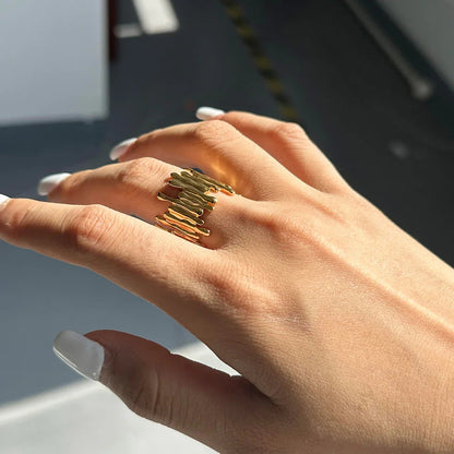 [Royal&Vicky]Zoella Abstract Gold Ring