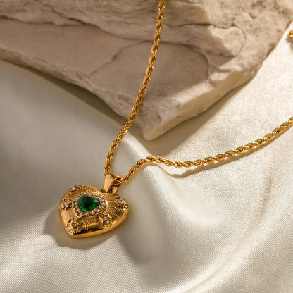 {"[Royal&Vicky]Caelus Gold Heart Necklace"}