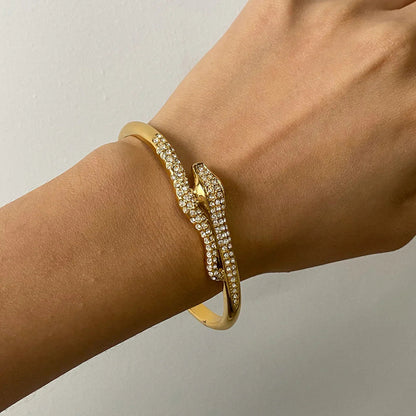 [Royal&Vicky]Rosalee Schlangen-Diamantarmreif
