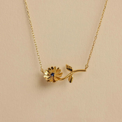 [Royal&Vicky]Maribelle Birth Flower Gold Necklace