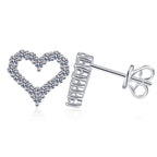 [Royal&Vicky]SPARKLING HEART-SHAPED MOISSANITE STUD EARRINGS