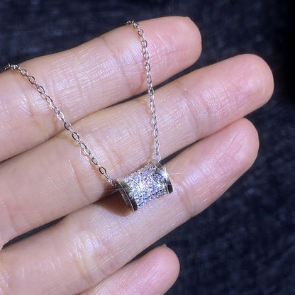 [Royal&Vicky]FULL-PAVE "HOURGLASS" MOISSANITE NECKLACE
