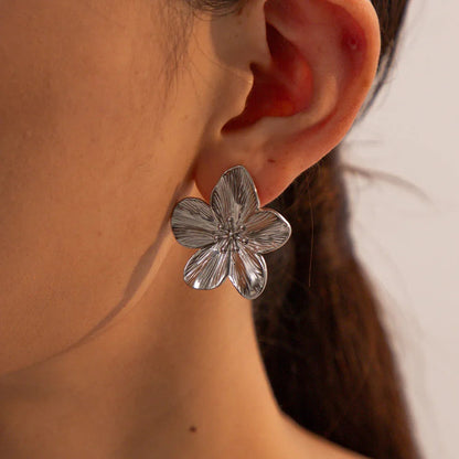 [Royal&Vicky]Allysa Blumen-Ohrringe in Gold