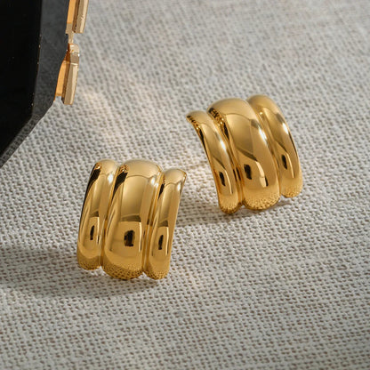 [Royal&Vicky]Angela Gold Arch Earrings