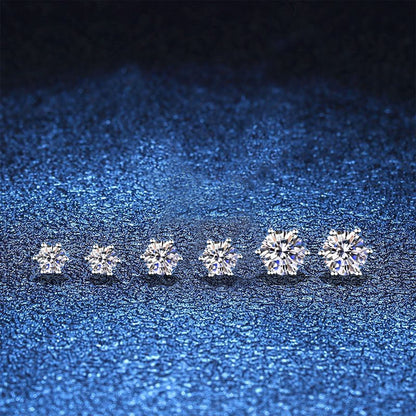 [Royal&Vicky]SIX-PRONG MOISSANITE EARRINGS
