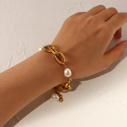 [Royal&Vicky]Ysabel Chunky Freshwater Pearl Bracelet