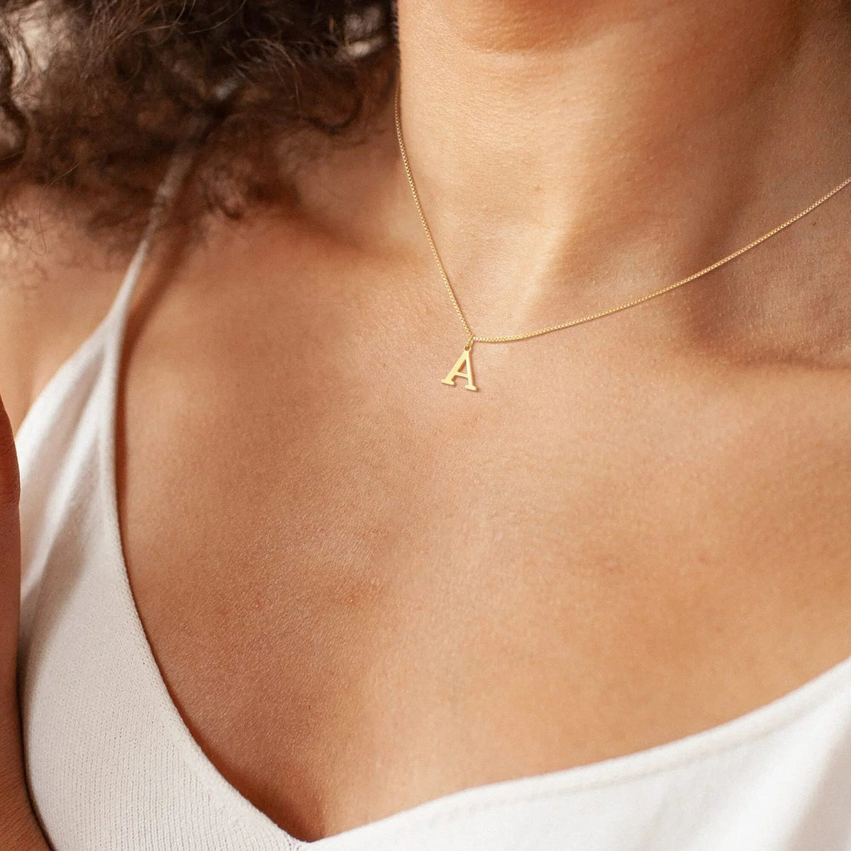[Royal&Vicky]Therese Letter Initial Gold Necklace