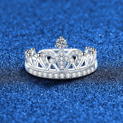 [Leaves]DREAMY CROWN モアッサナイトリング – 1.2カラット エレガントプリンセススタイル