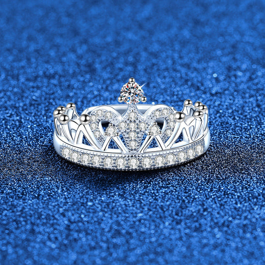 [Royal&Vicky]DREAMY CROWN MOISSANITE RING - 1.2CT ELEGANT PRINCESS STYLE