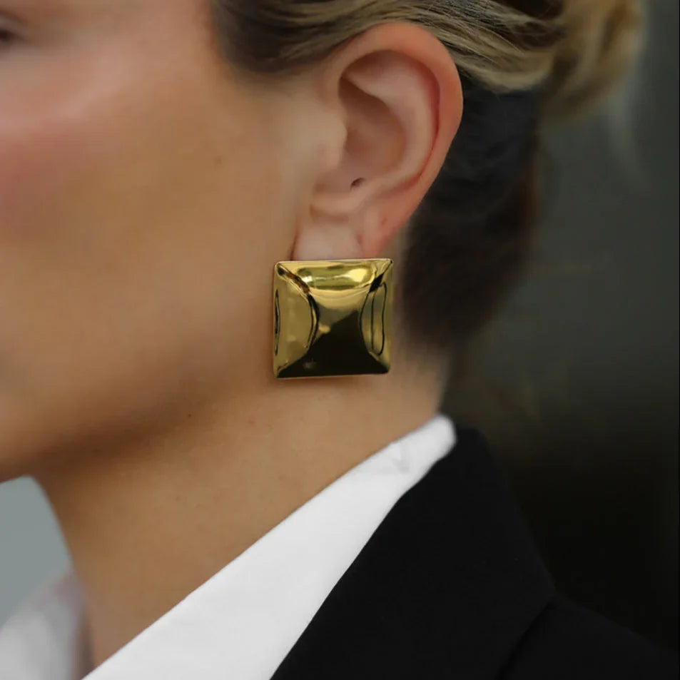 [Royal&Vicky]Fischer Chunky Pillow Earrings