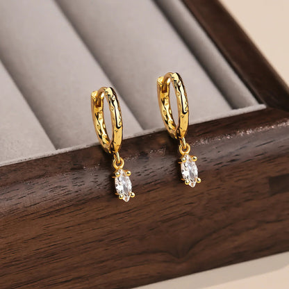 [Royal&Vicky]Shayla Gehämmerte Diamant-Creolen
