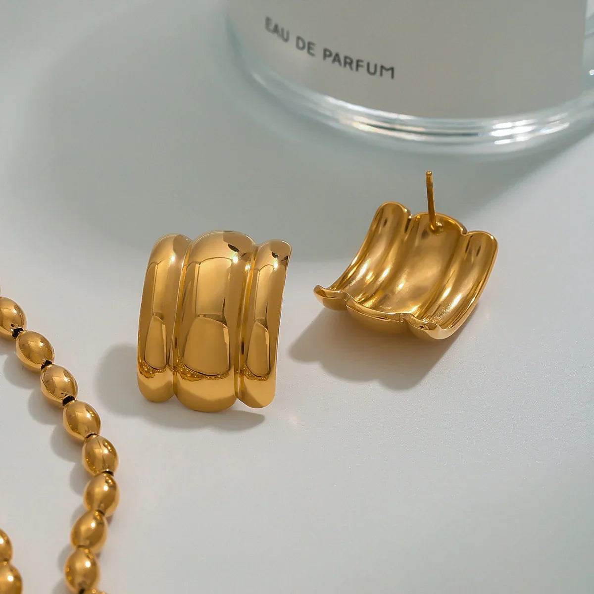 [Royal&Vicky]Angela Gold Arch Earrings