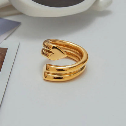 [Royal&Vicky]Tara Herz-Drehring aus Gold