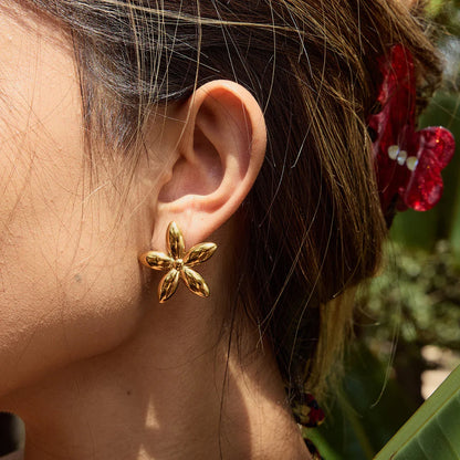 [Royal&Vicky]Monica Florale Goldohrringe