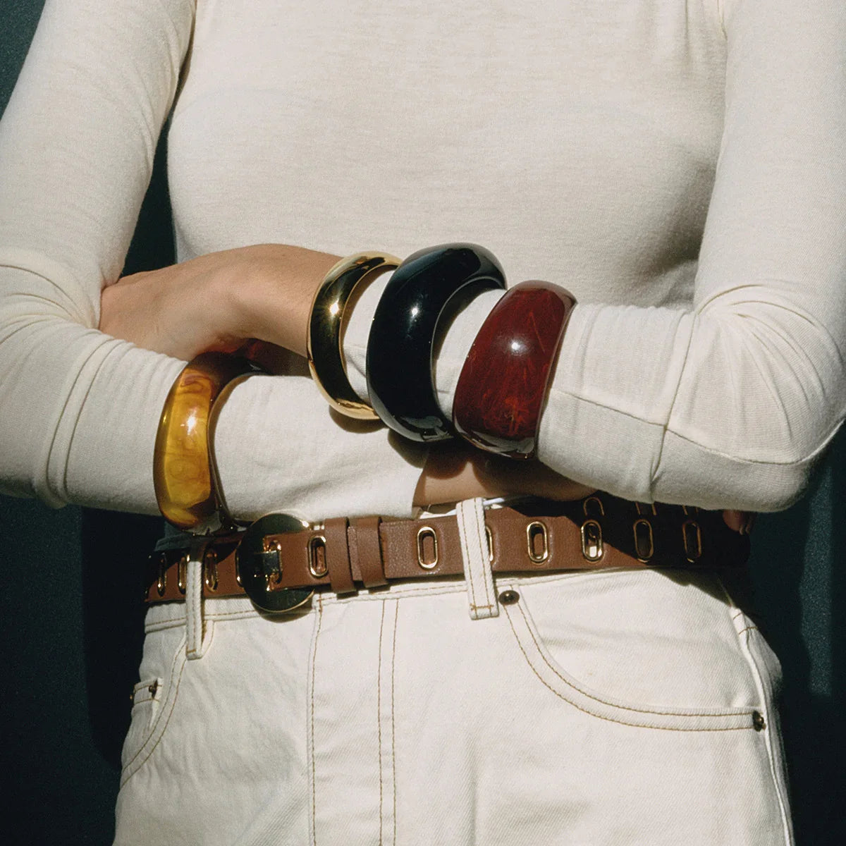 [Royal&Vicky]Kaitlyn Chunky Acrylic Bangle