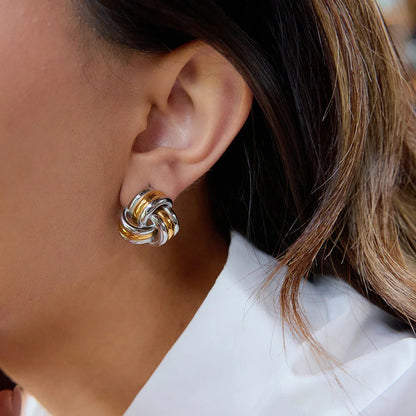[Royal&Vicky]Avielle Klobige Goldknoten-Ohrringe