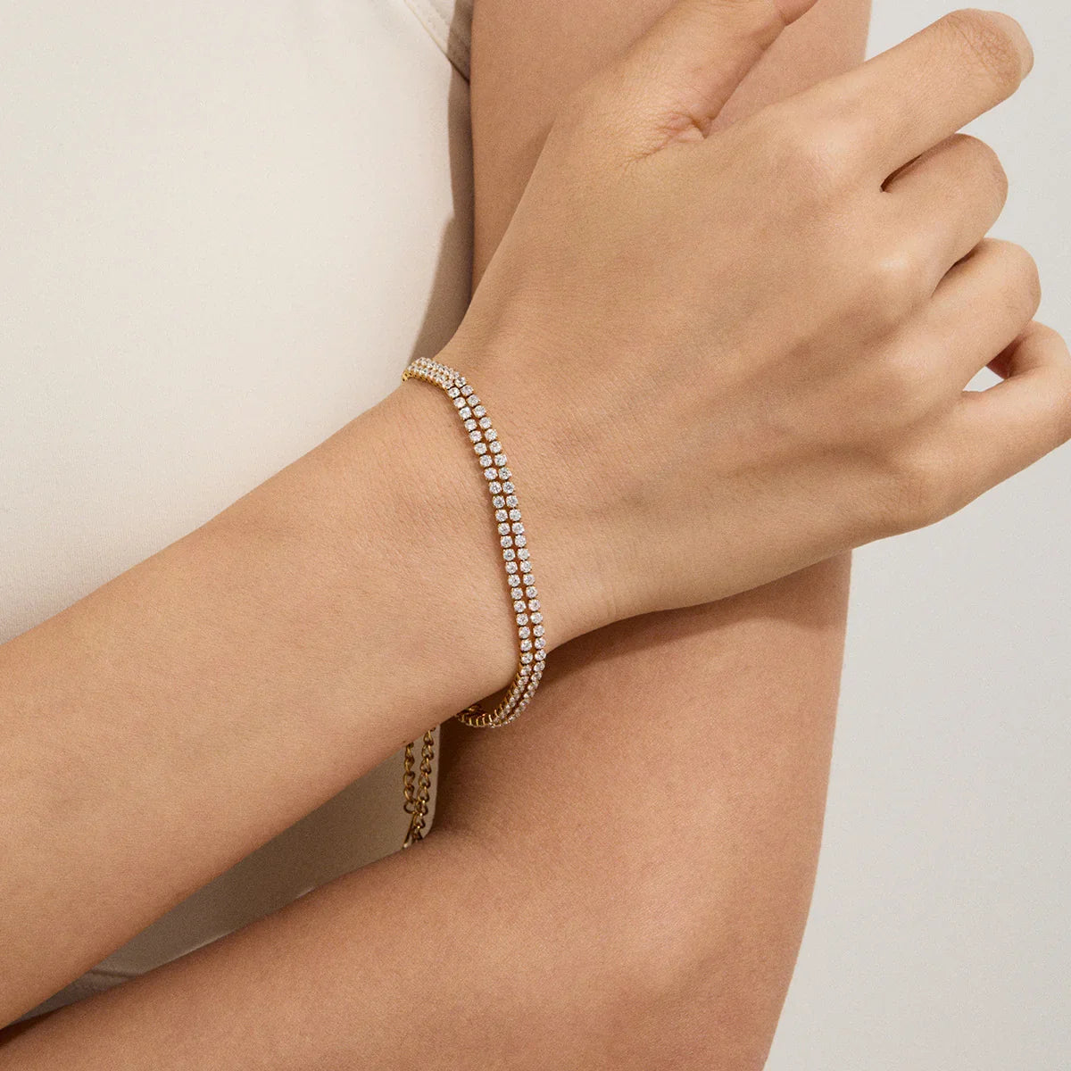 [Royal&Vicky]Celene mehrreihiges Tennisarmband