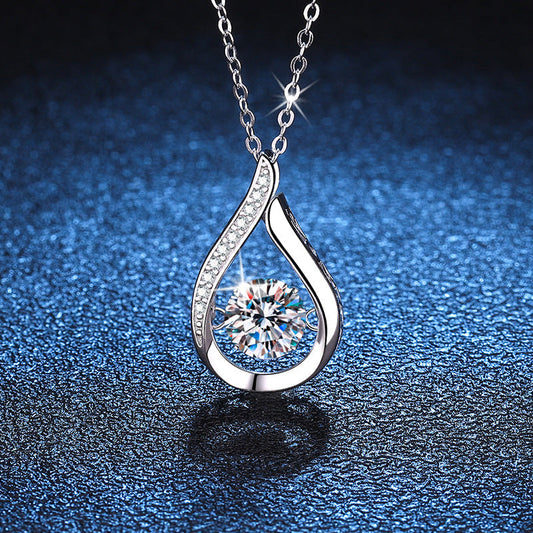 [Royal&Vicky]DANCING WATER DROP MOISSANITE NECKLACE