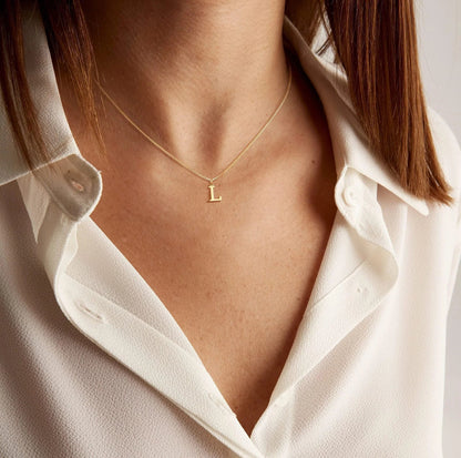[Royal&Vicky]Therese Letter Initial Gold Necklace
